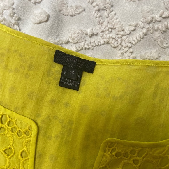 JCrew Collection daisy/eyelet short sleeved lined blouse - Picture 5 of 7